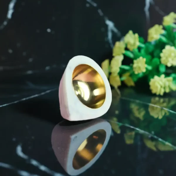 tilak white marble brass pooja diya