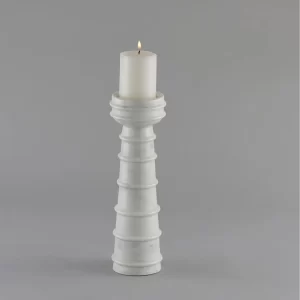 marble candle holder with candle