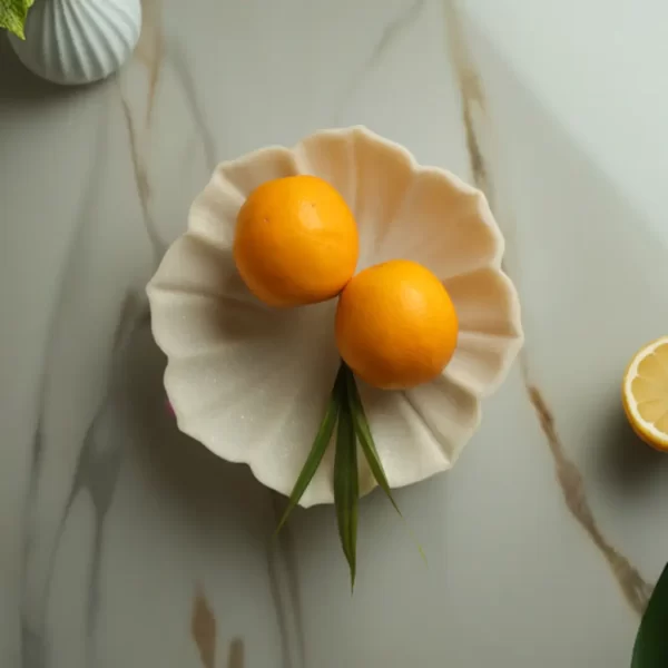 white marble lotus bowl