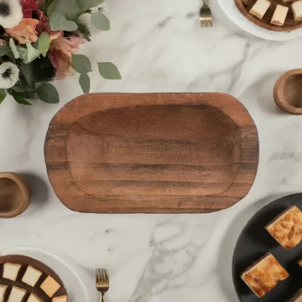 Rectangular Wooden Dough Bowls