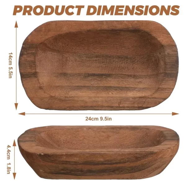 Wooden bowls size