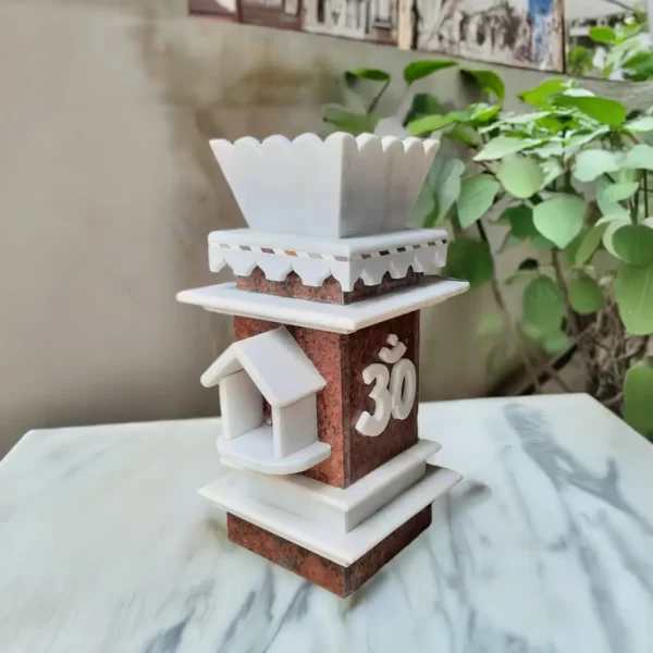 small marble tulsi pot