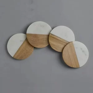 Premium Marble and Wood Coasters