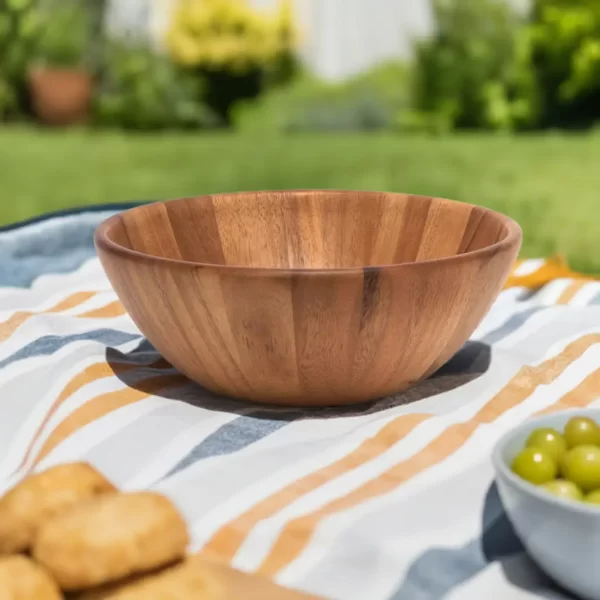 wood round bowl