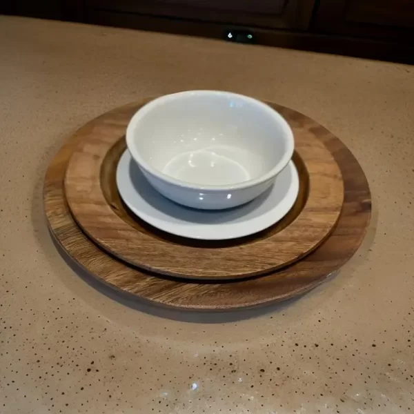 acacia wood charger plate bulk at wholesale price