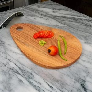 Oval Shaped Acacia Wood Chopping Board Model- 161023